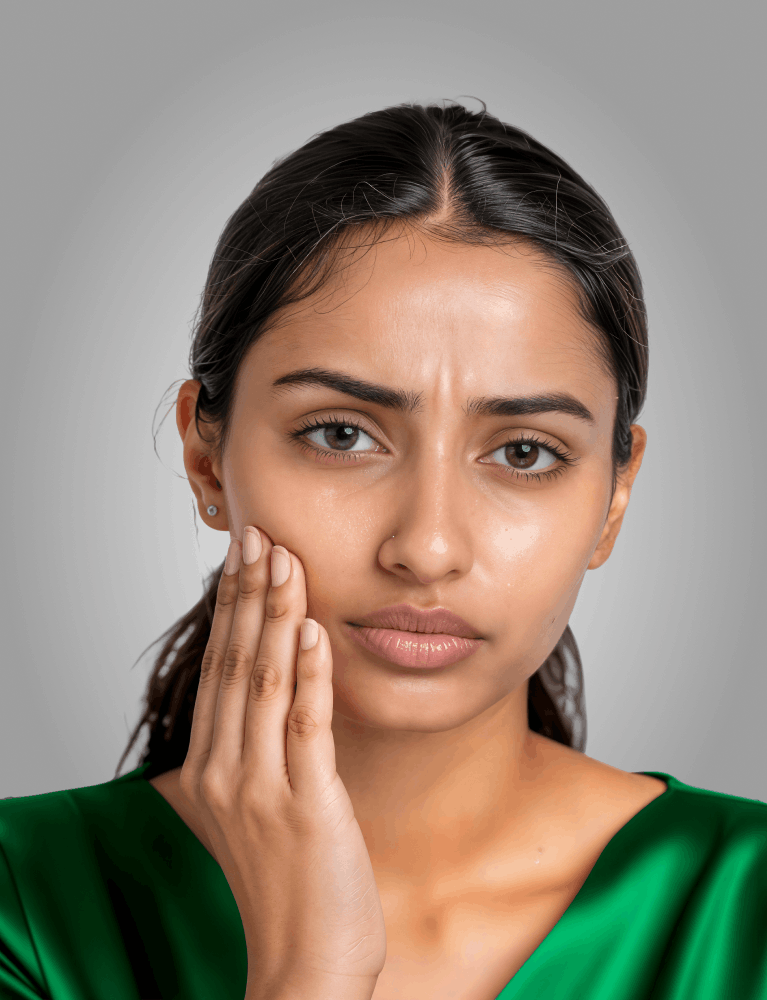 Dermatologist performing under eye hollowness treatment on a patient at a skin clinic in Chennai.